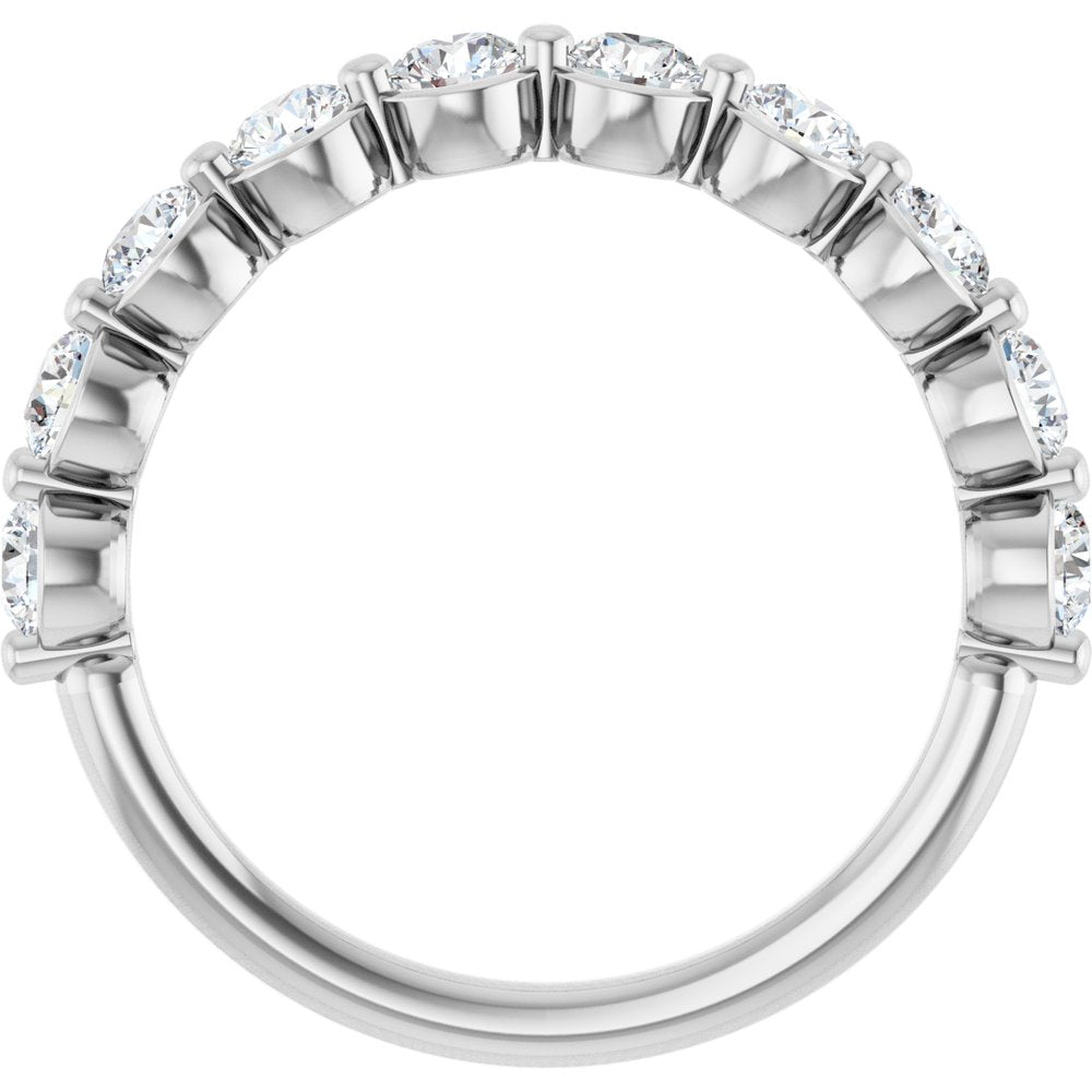 14K White Gold 9/10 CTW Natural Diamond Anniversary Band