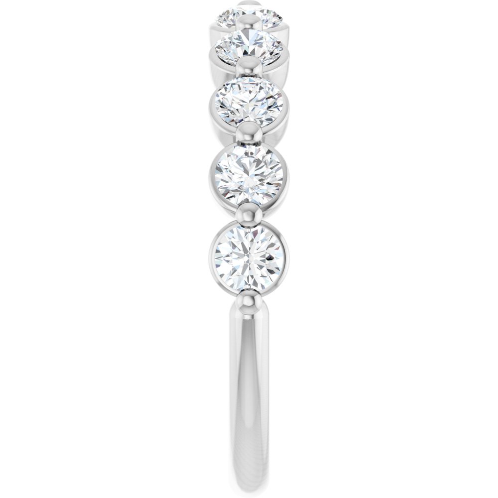14K White Gold 9/10 CTW Natural Diamond Anniversary Band