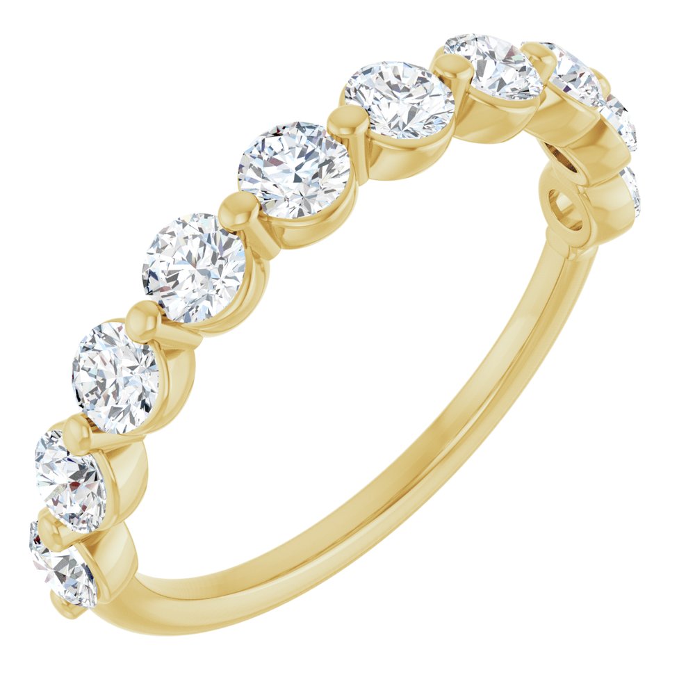 14K Yellow 9/10 CTW Natural Diamond Anniversary Band