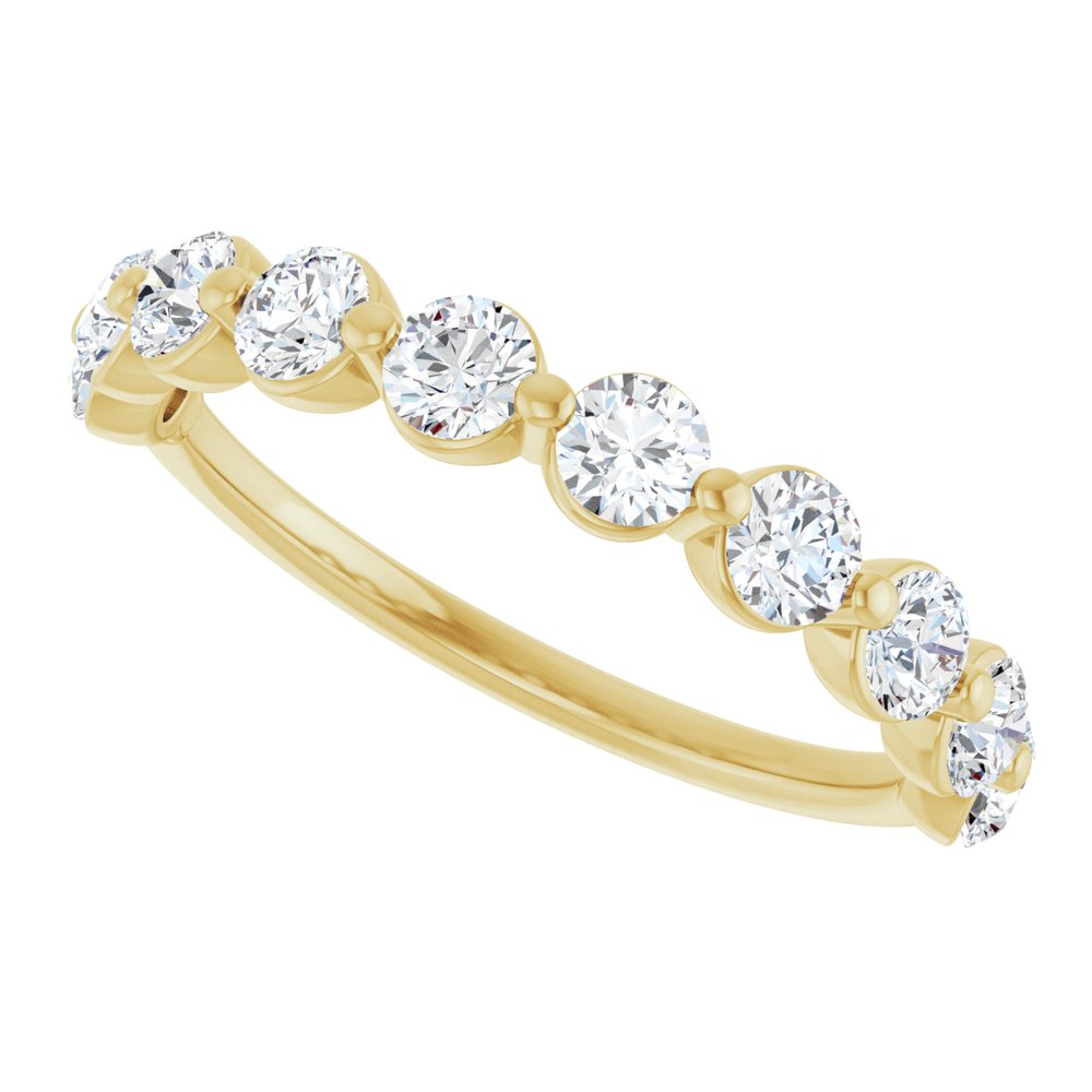 14K Yellow 9/10 CTW Natural Diamond Anniversary Band