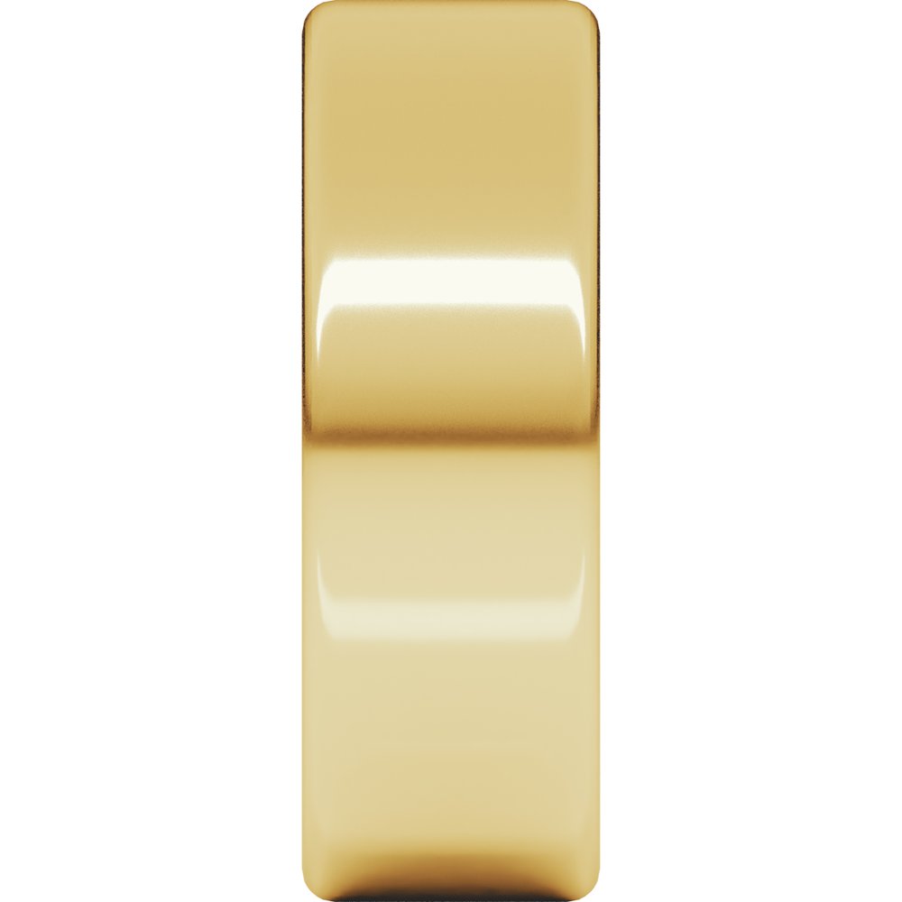 14K Yellow Gold 8 mm Heavyweight Round-Edge Comfort-Fit Flat Band Size 11.5