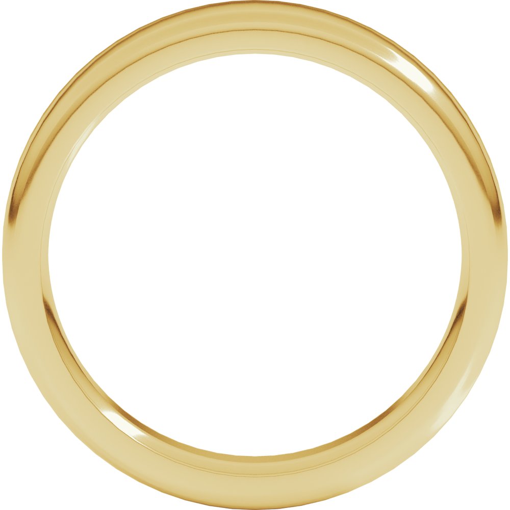 14K Yellow Gold 5 mm Heavyweight Round-Edge Comfort-Fit Flat Band Size 8.5