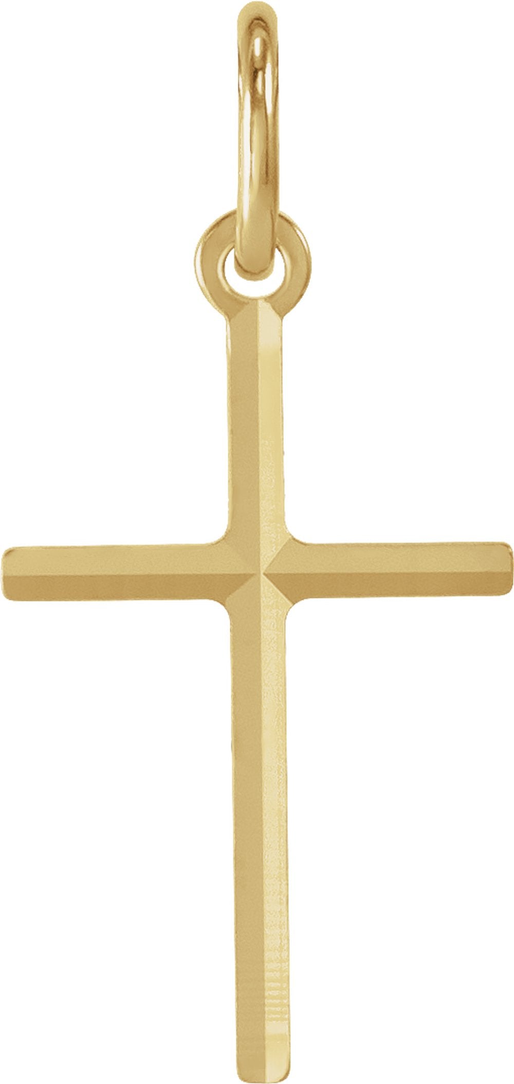 14K Yellow Gold 15.5x10 mm Cross Pendant