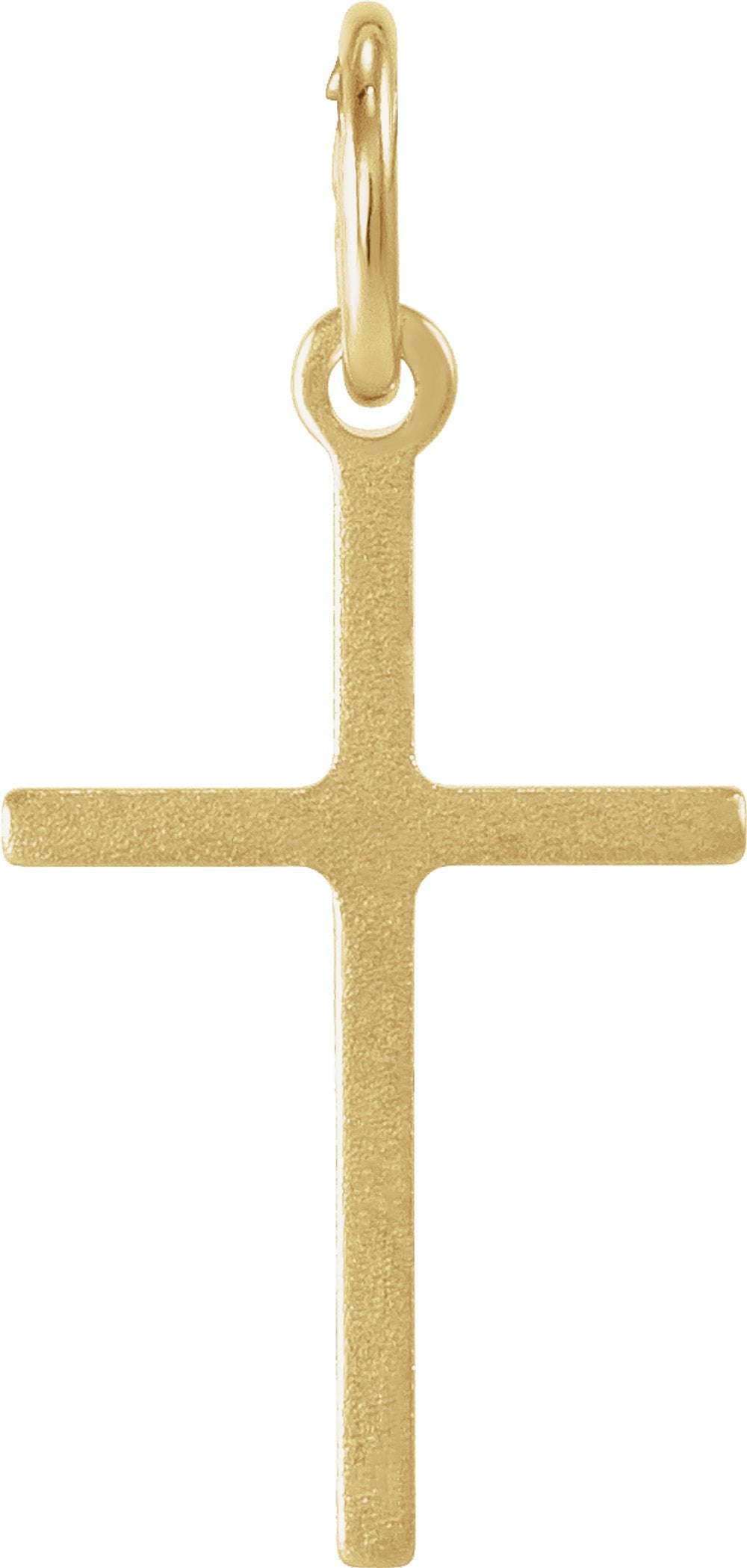 14K Yellow Gold 15.5x10 mm Cross Pendant