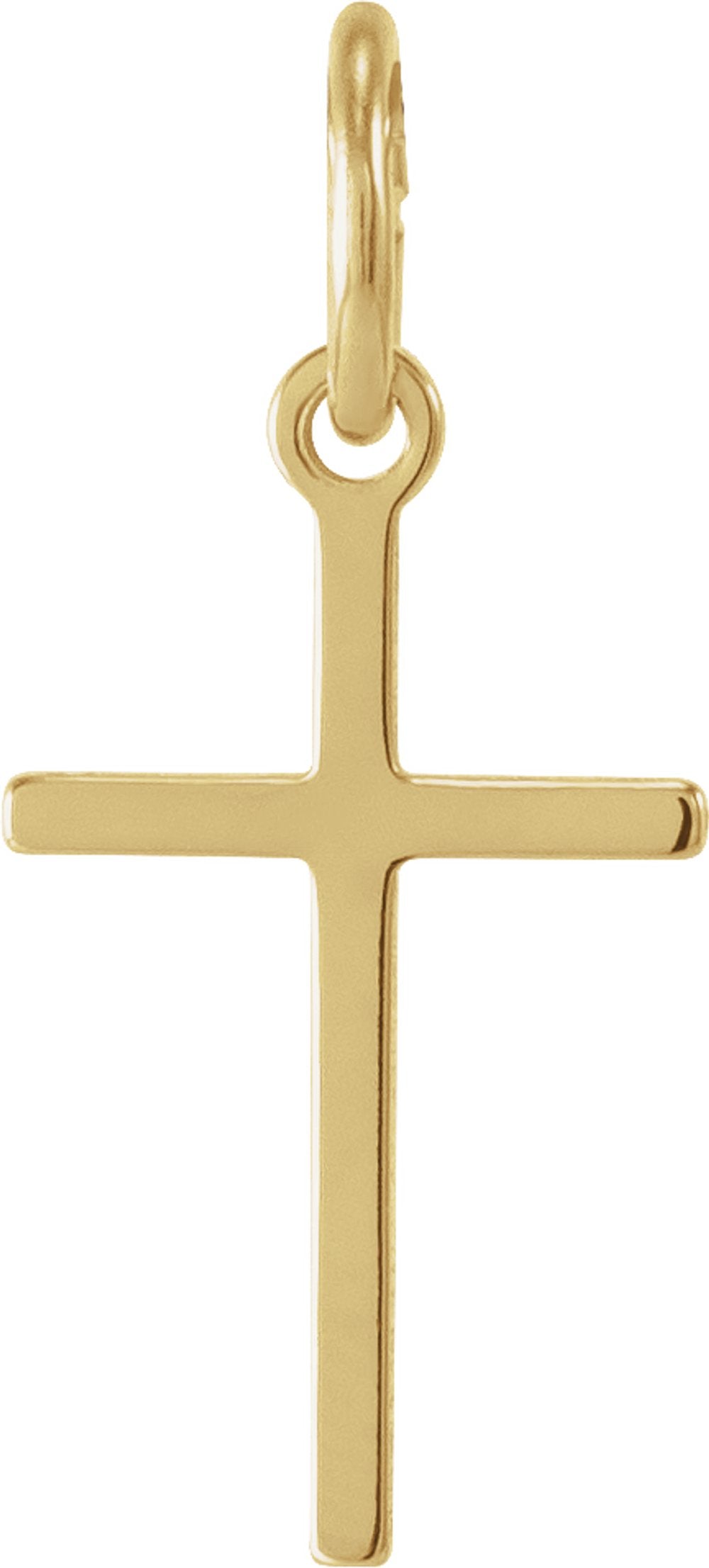 14K Yellow Gold 13x8.5 mm Cross pendant