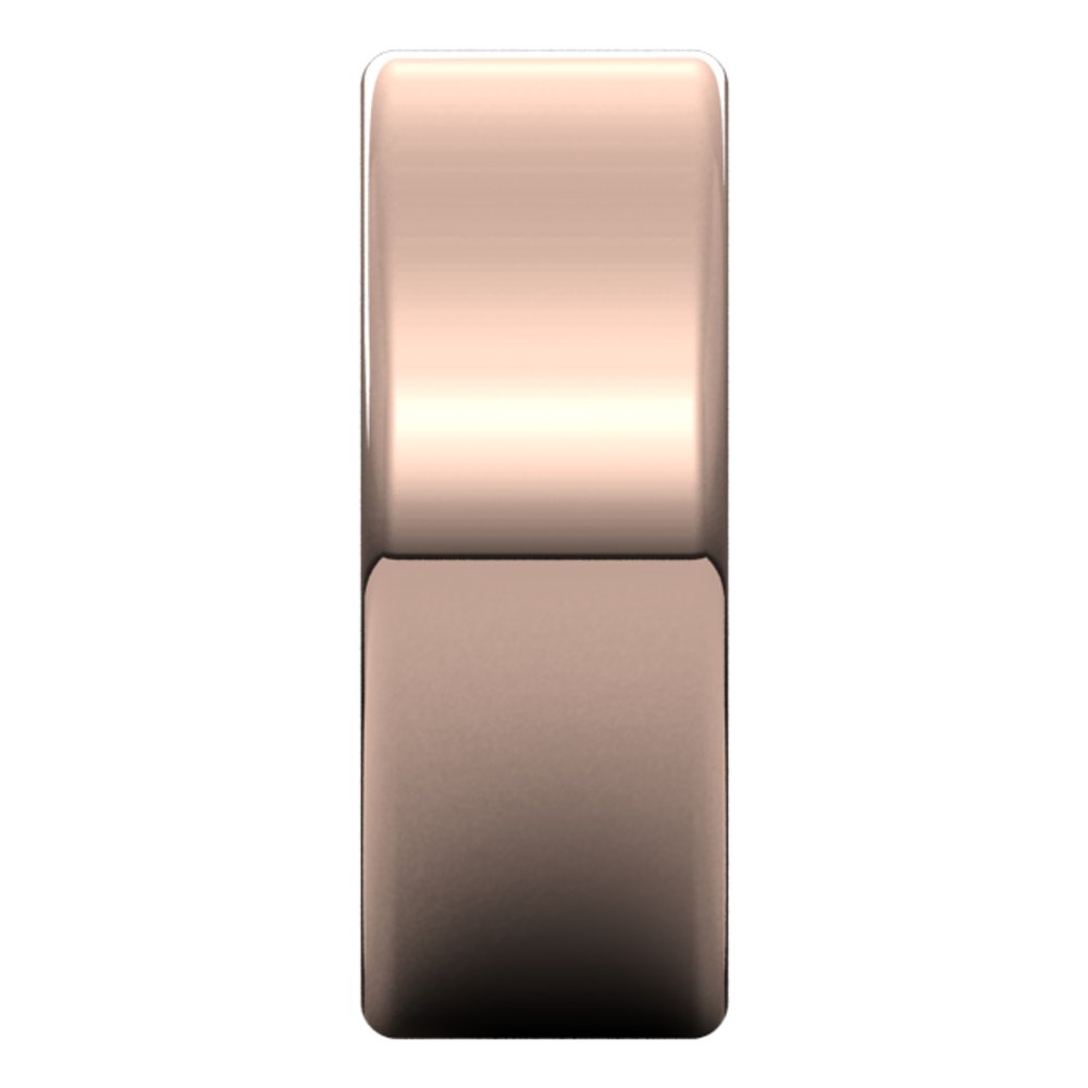 14K Rose Gold 9 mm Heavyweight Round-Edge Comfort-Fit Flat Band Size 9