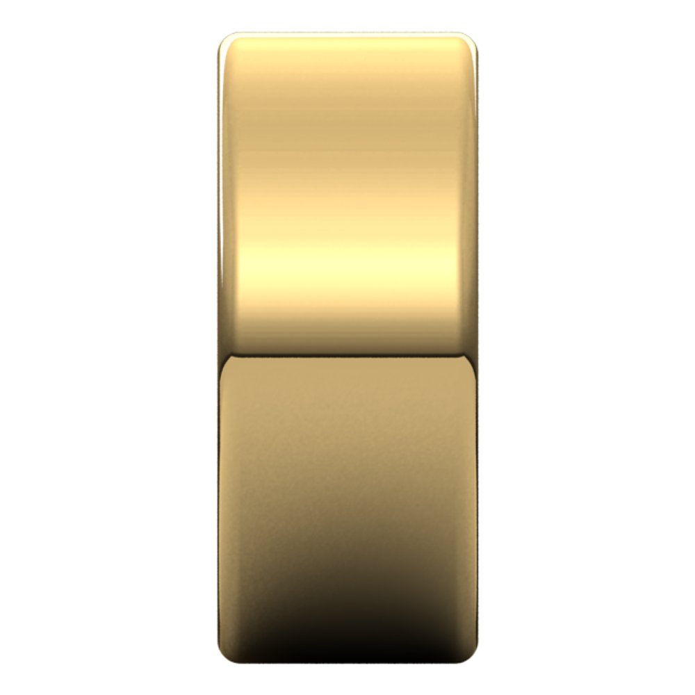 14K Yellow 10 mm Heavyweight Round-Edge Comfort-Fit Flat Band Size 13.5