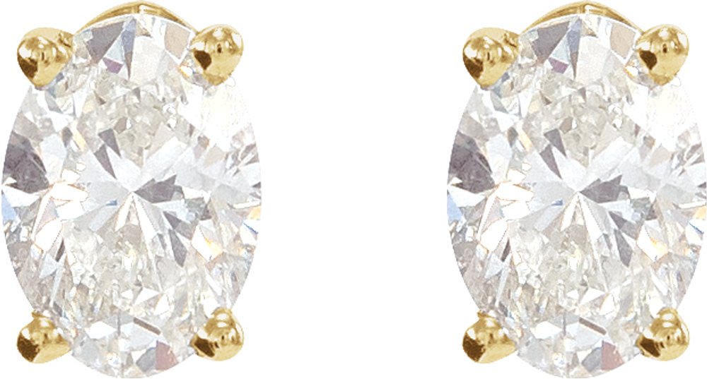 14K Yellow Gold 1 1/2 CTW Natural Diamond Earrings