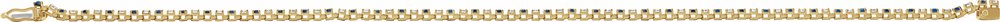 14K Yellow Gold Natural Blue Sapphire & 5/8 CTW Natural Diamond Line 7 1/4" Bracelet