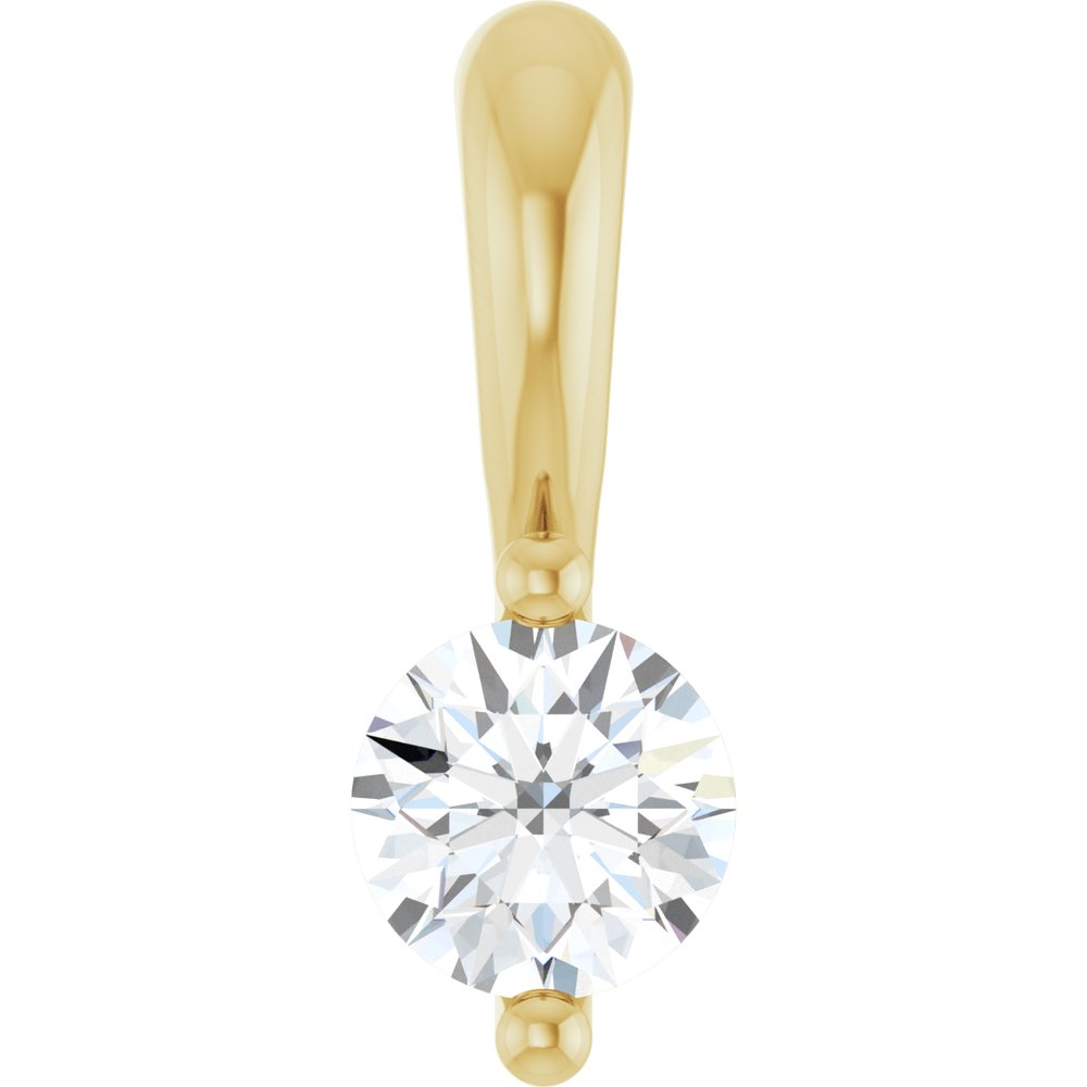14K Yellow 1/10 CT Natural Diamond Pendant