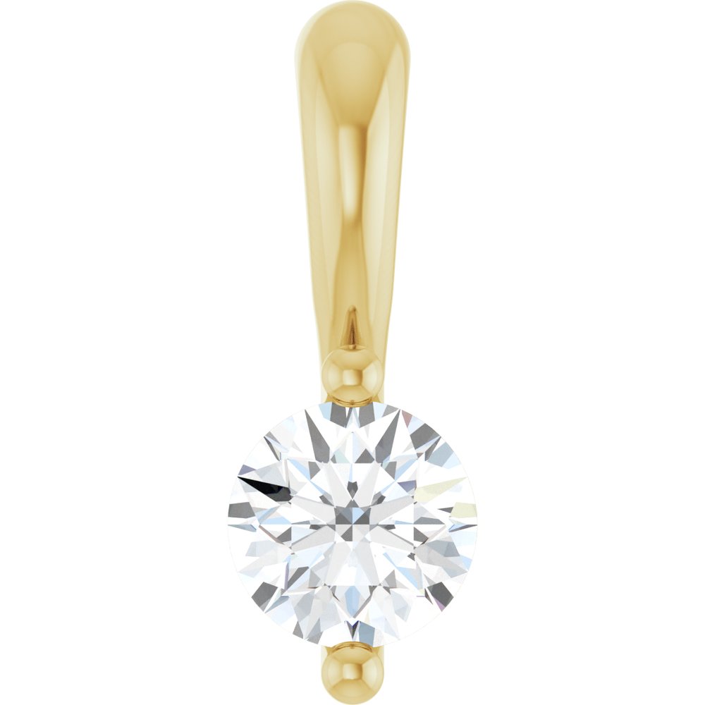 14K Yellow 1/10 CT Lab-Grown Diamond Pendant