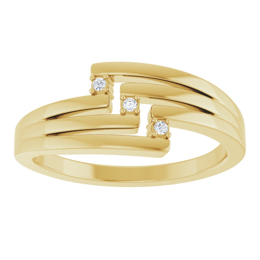 14K Yellow .02 CTW Natural Diamond Ring
