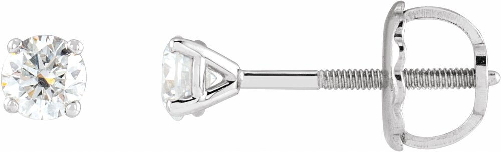14K White Gold 1/4 CTW Natural Diamond Cocktail-Style Earrings