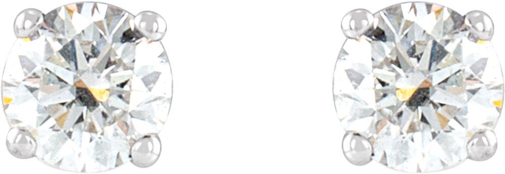 14K White 1/4 CTW Natural Diamond Cocktail-Style Earrings