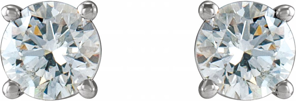 14K White Gold 1/2 CTW Natural Diamond Cocktail-Style Earrings