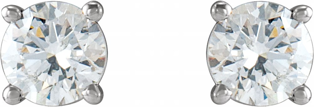 14K White Gold 1/2 CTW Natural Diamond Cocktail-Style Earrings