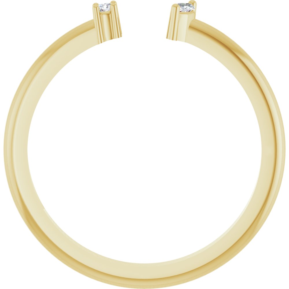 14K Yellow Gold .04 CTW Natural Diamond Negative Space Ring