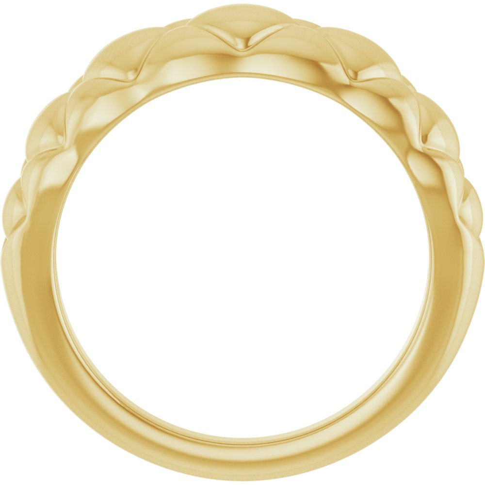 14K Yellow Quilted Dome Ring