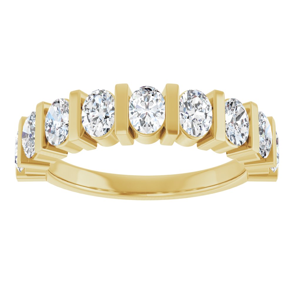 14K Yellow 1 3/8 CTW Lab-Grown Diamond Anniversary Band