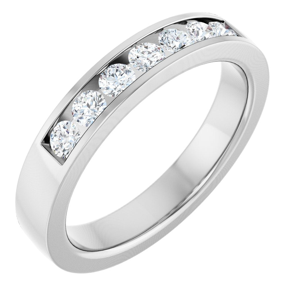 14K White Gold 3/8 CTW Lab-Grown Diamond Band Size 7