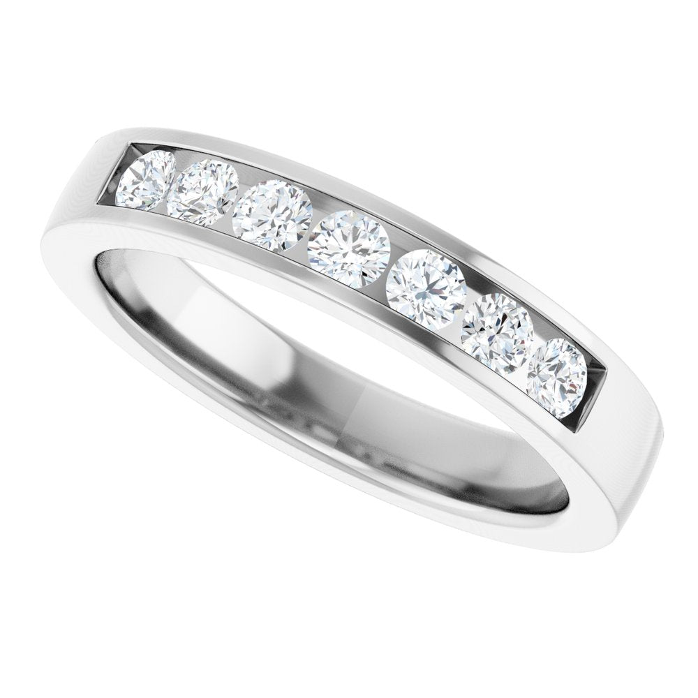 14K White Gold 3/8 CTW Lab-Grown Diamond Band Size 7