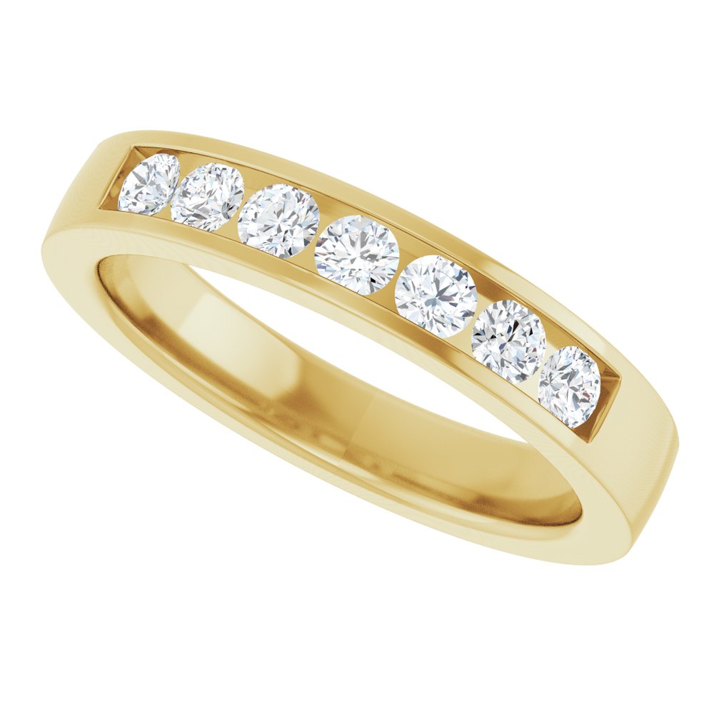 14K Yellow Gold 3/8 CTW Lab-Grown Diamond Band Size 7