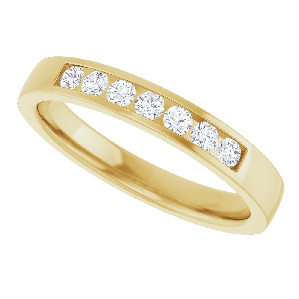 14K Yellow Gold 1/5 CTW Lab-Grown Diamond Band Size 7