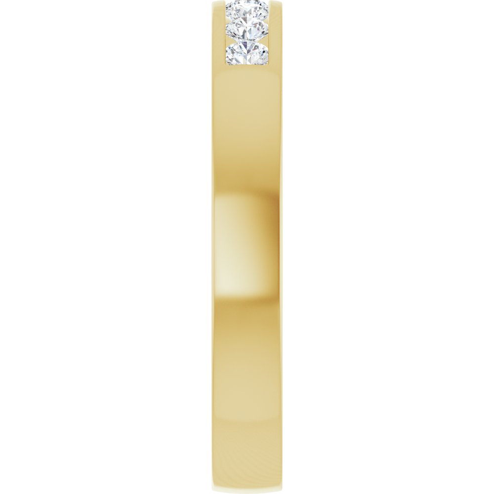 14K Yellow Gold 1/5 CTW Lab-Grown Diamond Band Size 7