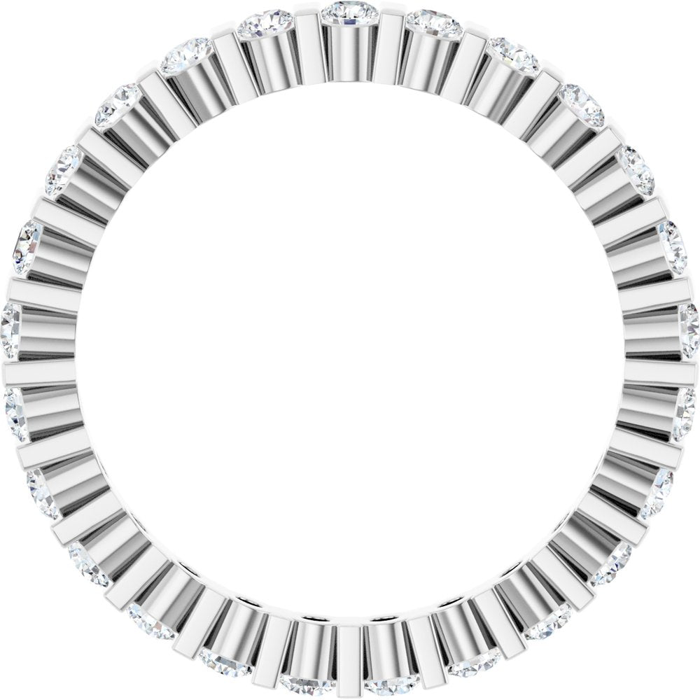 14K White Gold 3/4 CTW Lab-Grown Diamond Eternity Band Size 7