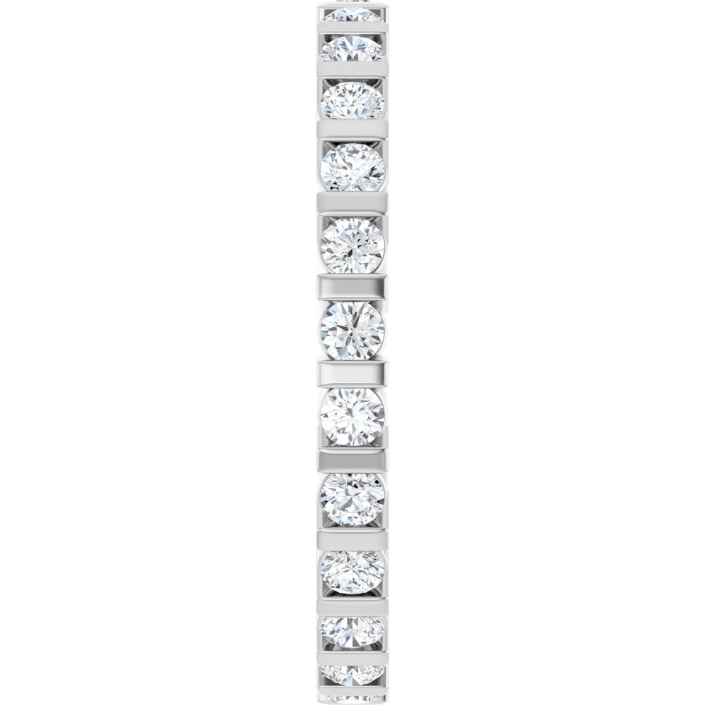 14K White Gold 3/4 CTW Lab-Grown Diamond Eternity Band Size 7