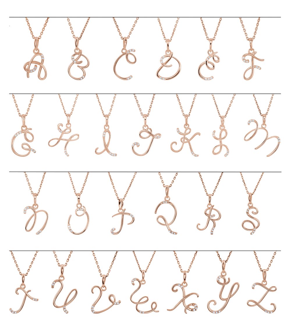 Sterling Silver .025 CTW Natural Diamond Initial N 18" Necklace