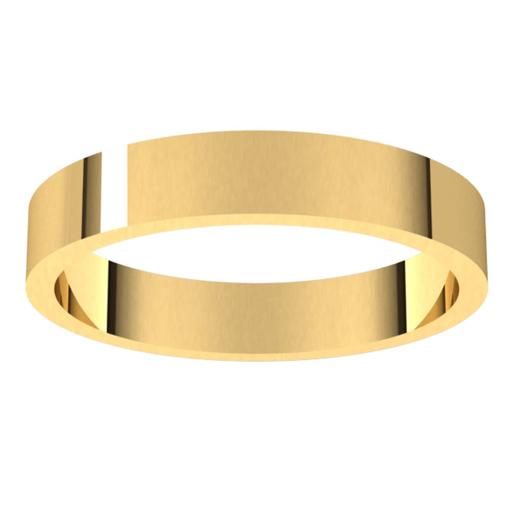 14K Yellow Gold 3.5 mm Flat Band Size 4.5