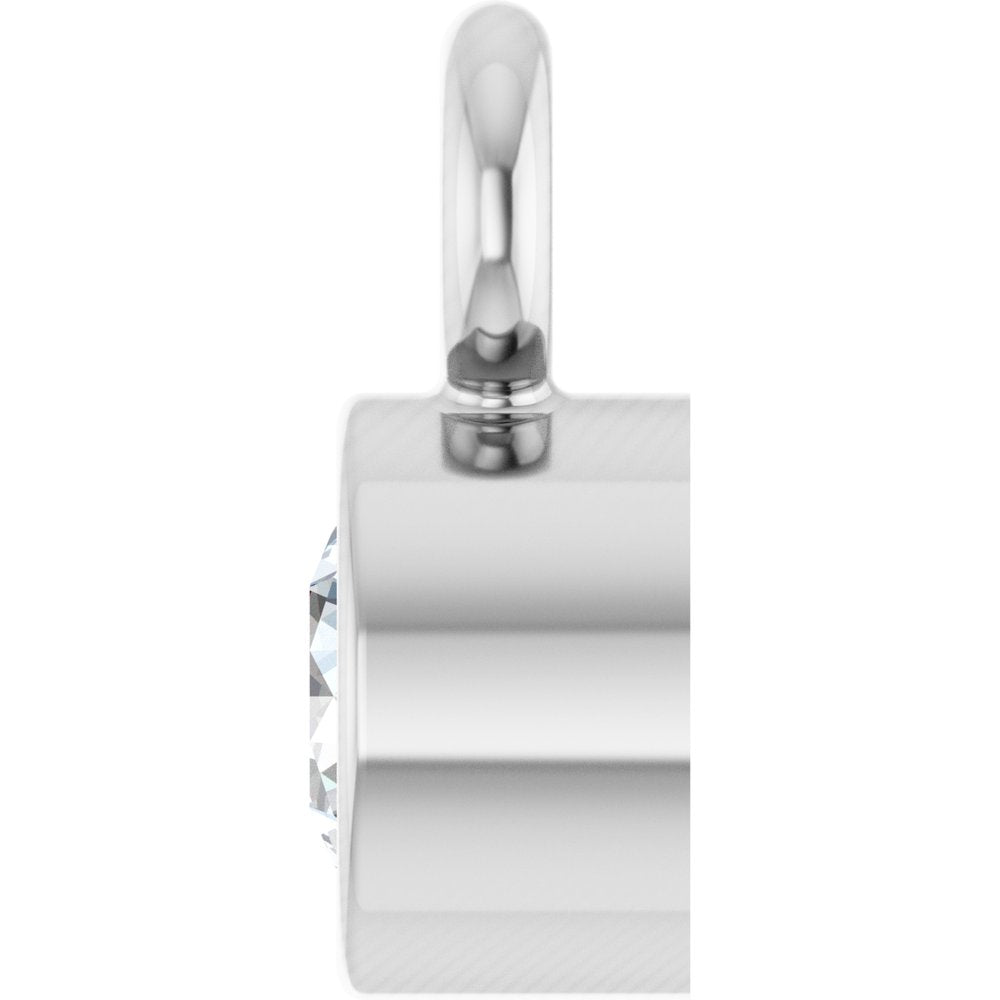 14K White .04 CT Natural Diamond Dangle