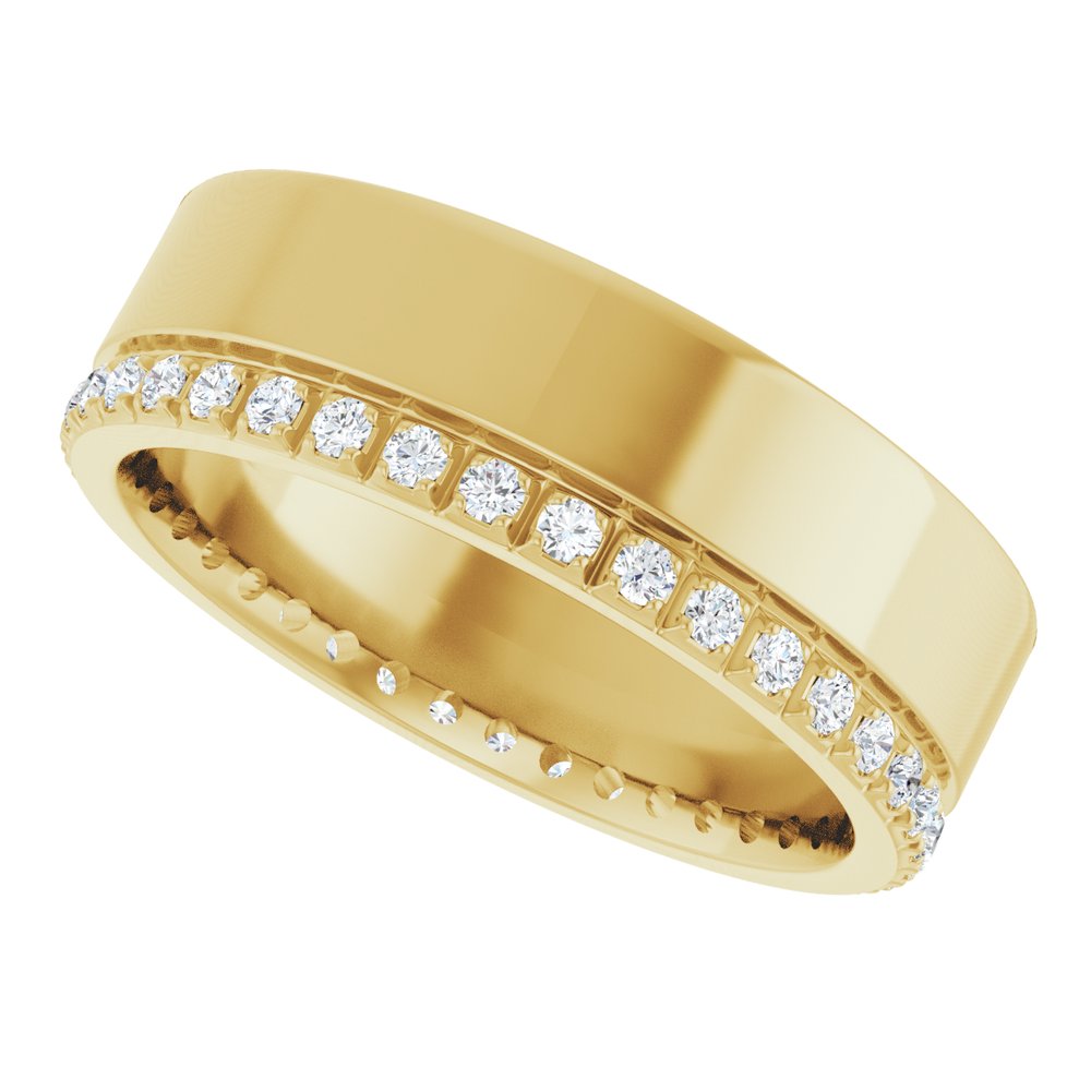 14K Yellow 1/3 CTW Natural Diamond Accented Band Size 7