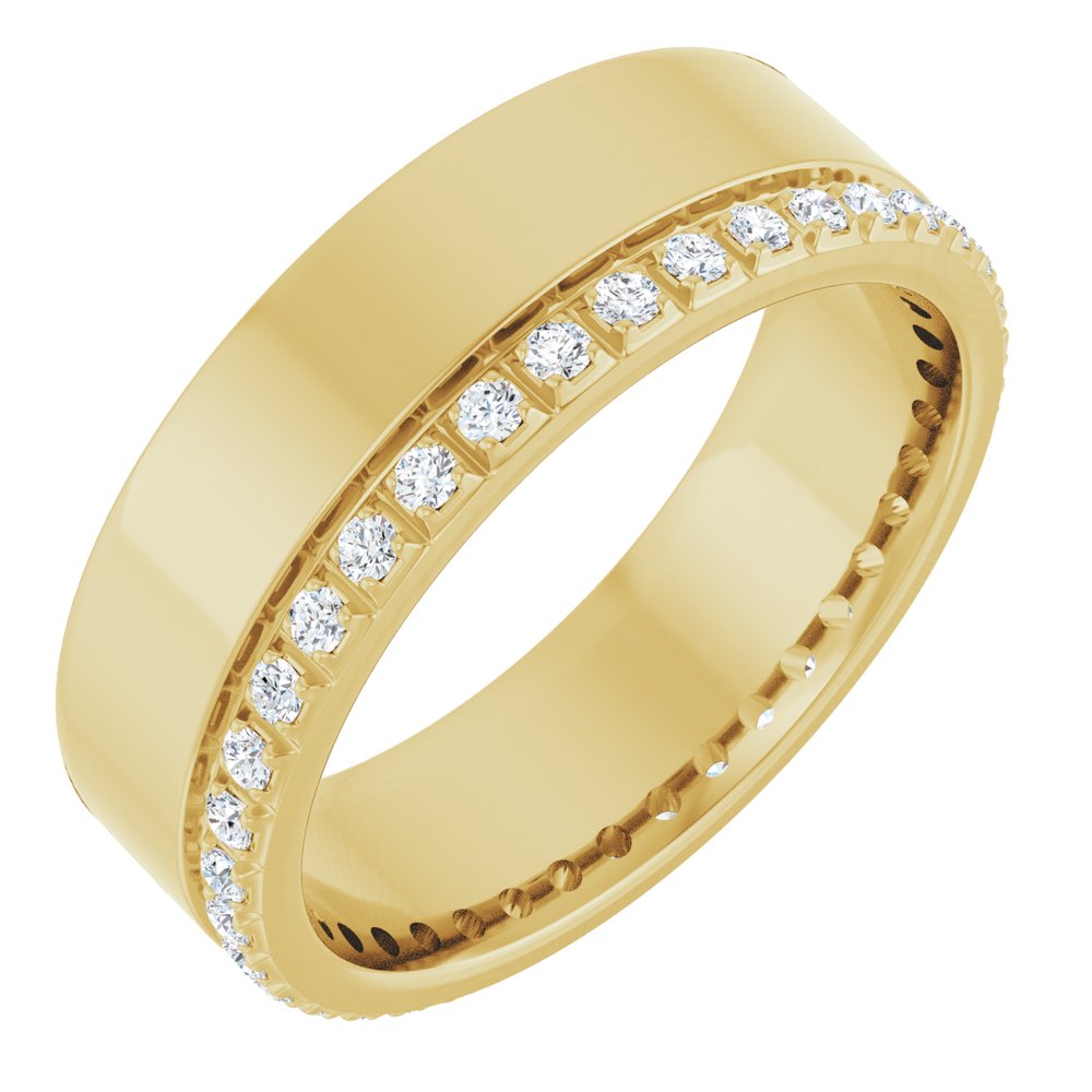14K Yellow 1/3 CTW Natural Diamond Accented Band Size 7