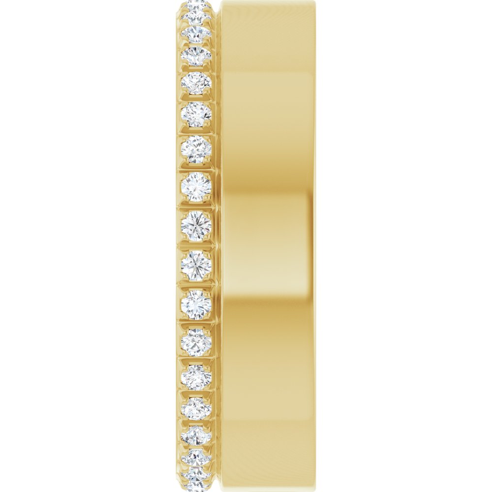 14K Yellow Gold 1/3 CTW Lab-Grown Diamond Accented Band Size 7