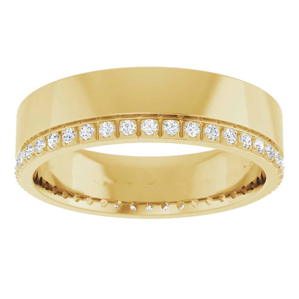 14K Yellow 1/3 CTW Lab-Grown Diamond Accented Band Size 10