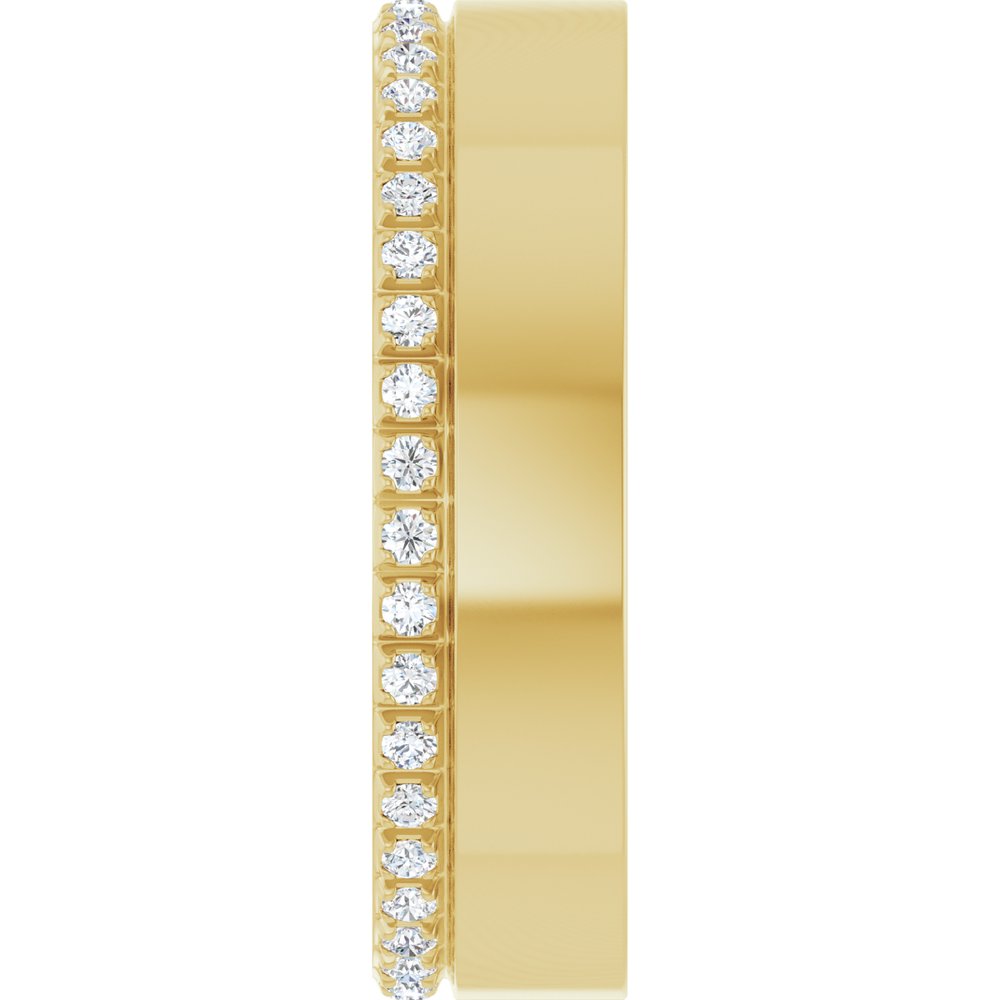 14K Yellow Gold 1/3 CTW Lab-Grown Diamond Accented Band Size 10