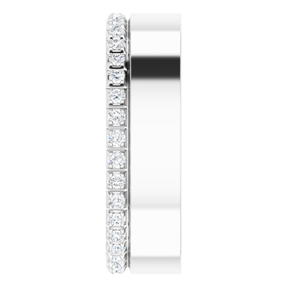 14K White Gold 1/3 CTW Lab-Grown Diamond Accented Band Size 6.5