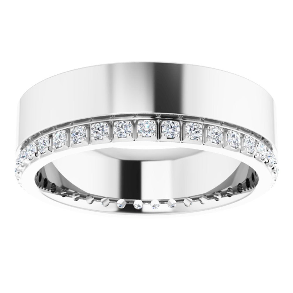 14K White Gold 1/3 CTW Lab-Grown Diamond Accented Band Size 6.5