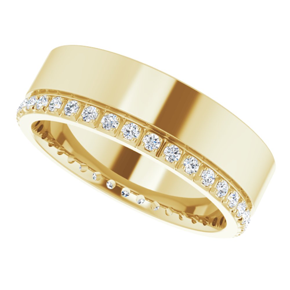 14K Yellow 1/3 CTW Lab-Grown Diamond Accented Band
