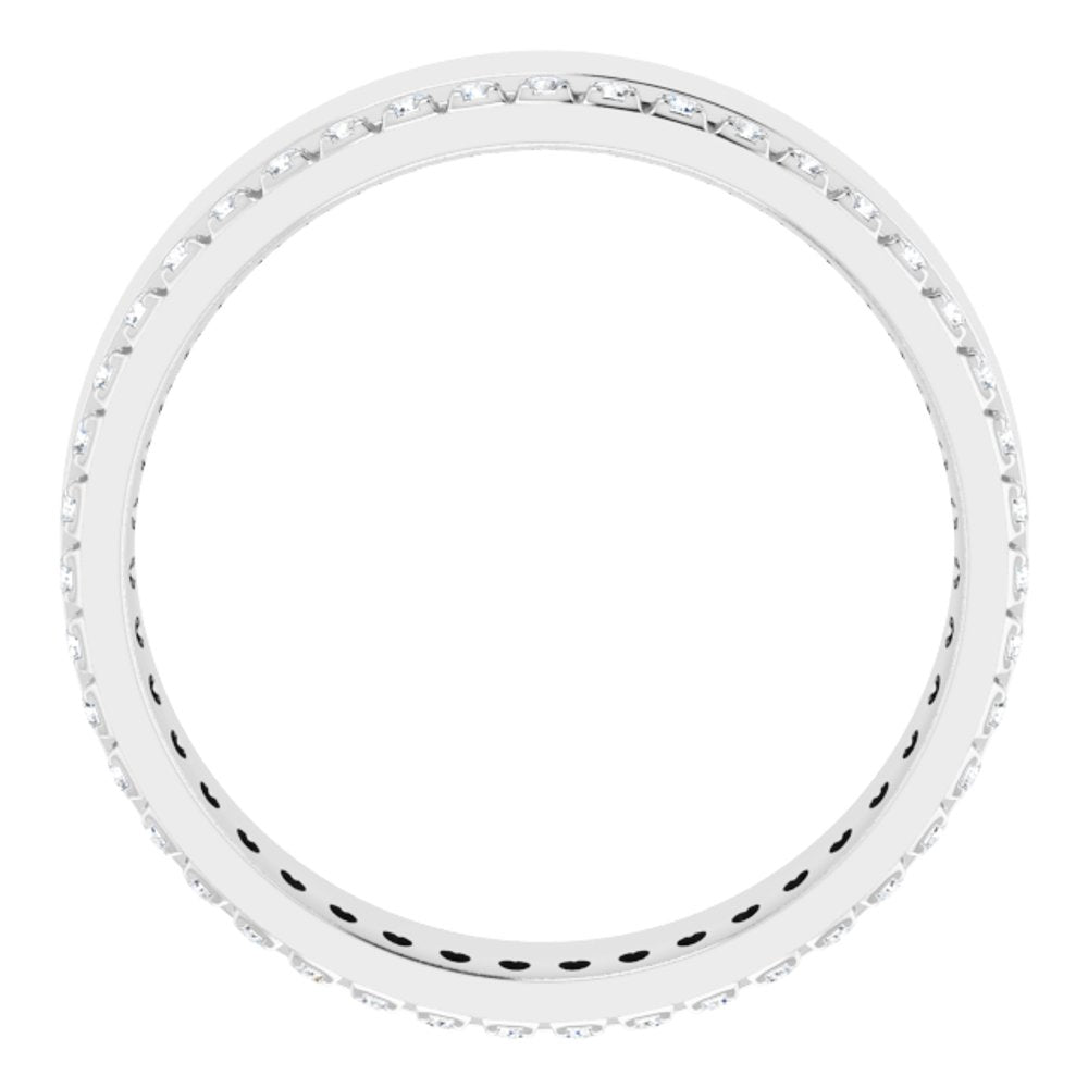 14K White Gold 3/8 CTW Natural Diamond Accented Band Size 10.5