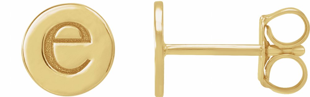 14K Yellow Gold 6.3 mm Engravable Disc Earrings