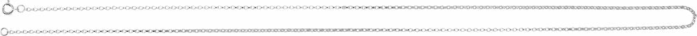14K White Gold 1.1 mm Rolo 24" Chain