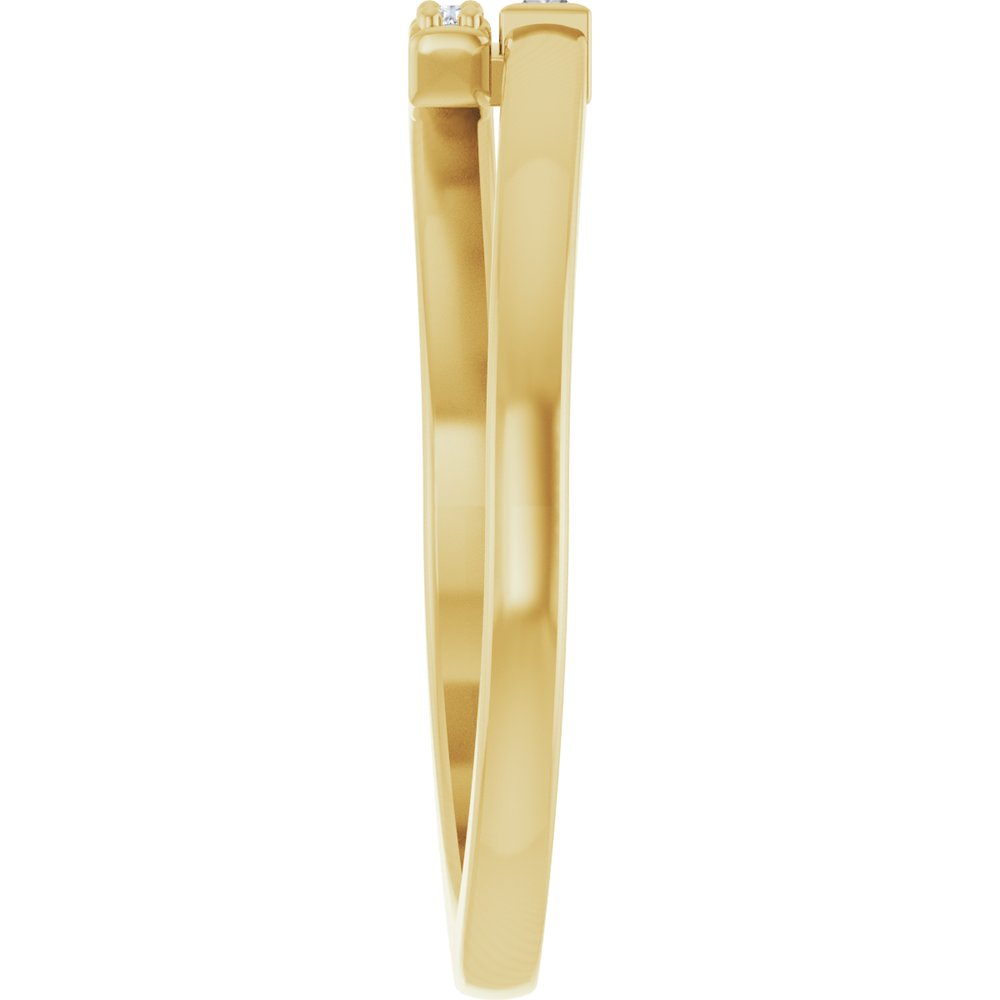 14K Yellow Gold .07 CTW Natural Diamond Stackable Ring