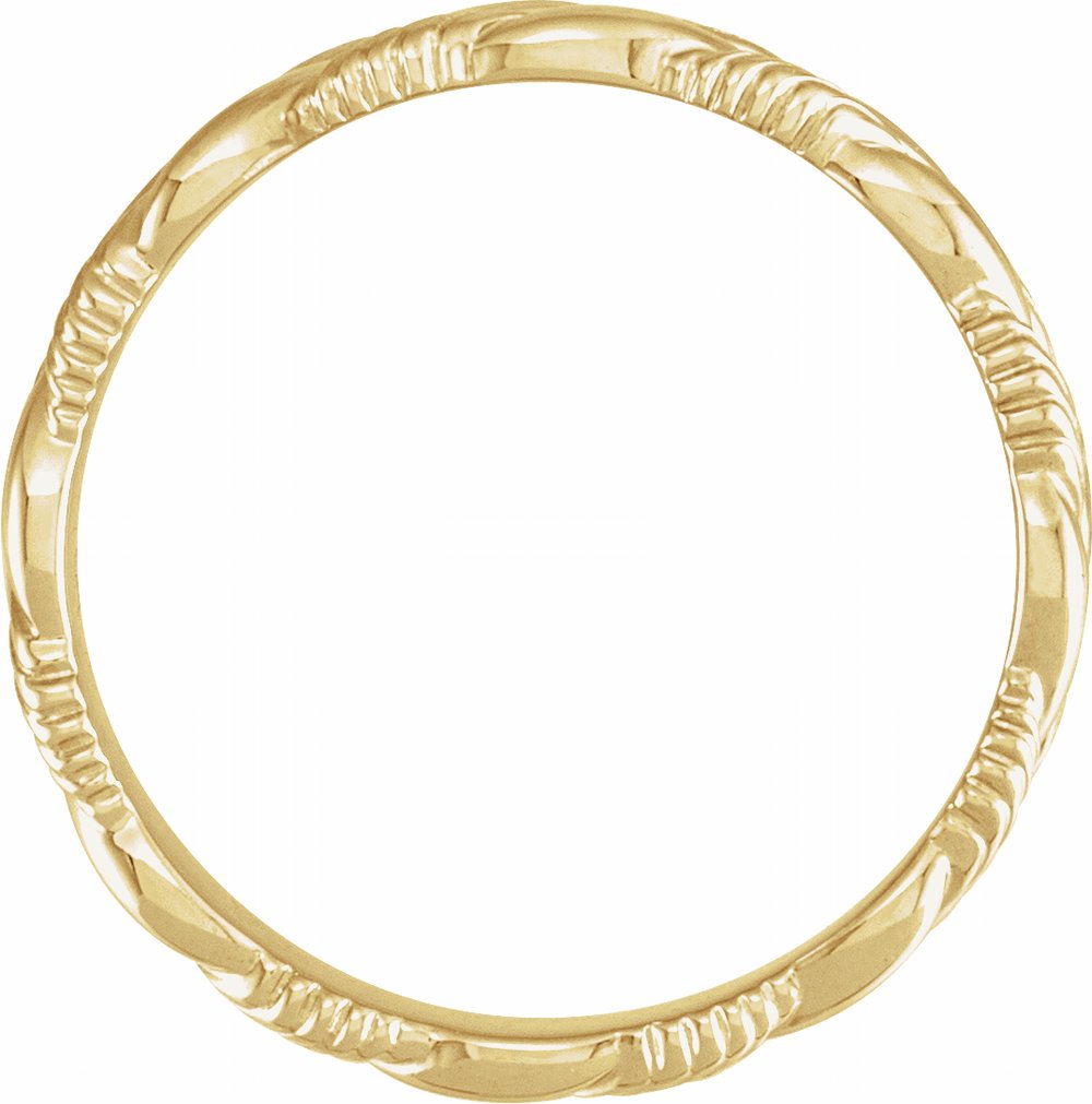 14K Yellow Gold 6 mm Chain Link Band Size 10