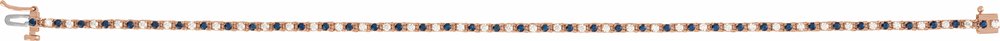 14K Yellow Gold Natural Blue Sapphire & 5/8 CTW Natural Diamond Line 7 1/4" Bracelet