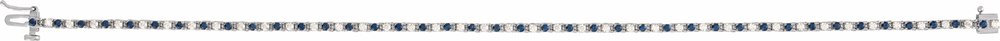 14K White Gold Natural Blue Sapphire & 5/8 CTW Natural Diamond Line 7 1/4" Bracelet