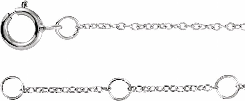14K White Gold .05 CTW Natural Diamond Initial K 6-7" Bracelet