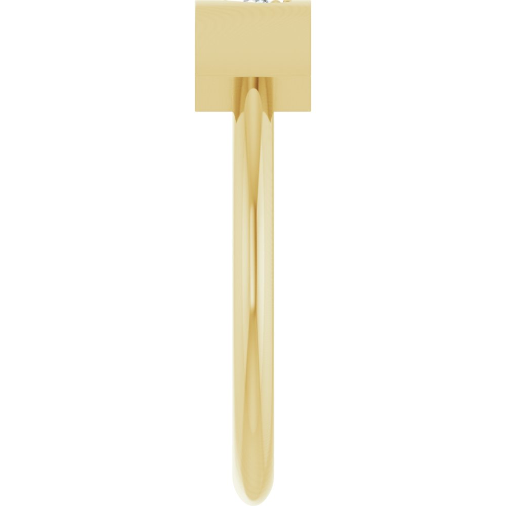 14K Yellow Gold .03 CT Natural Diamond Engravable Heart Ring